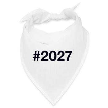 2027 Hashtag - Bandana - Weiß - Vorne
