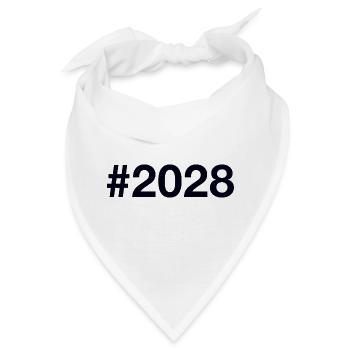 2028 Hashtag - Bandana - Weiß - Vorne