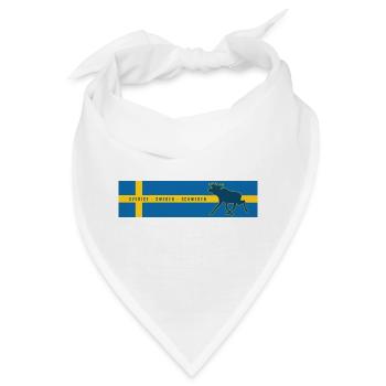 Schweden - Sverige - Sweden - Elch - Bandana - Weiß - Vorne