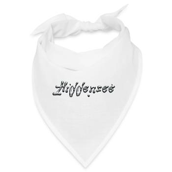 Hiddensee chrome Schriftzug - Bandana - Weiß - Vorne