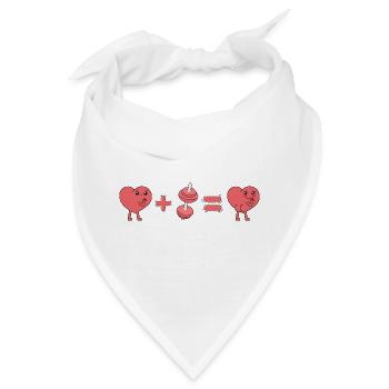 Saftiges Herz - Bandana - Weiß - Vorne