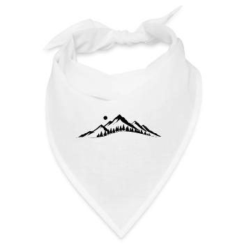 Horizont der Berge - Bandana - Weiß - Vorne