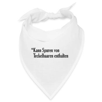 Teckelhaare? das ist Mode! - Bandana - Weiß - Vorne