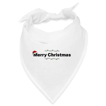 Merry Christmas – Festliches Design - Bandana - Weiß - Vorne