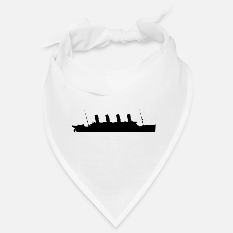 Titanic Silhouette Ship Design Minimalist Bandana