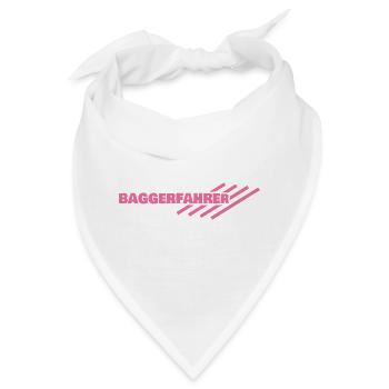 Beruf Baggerfahrer - Bandana - Weiß - Vorne