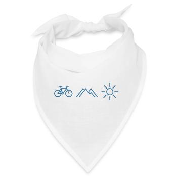 Fahrrad Berge Sonne - Bandana - Weiß - Vorne