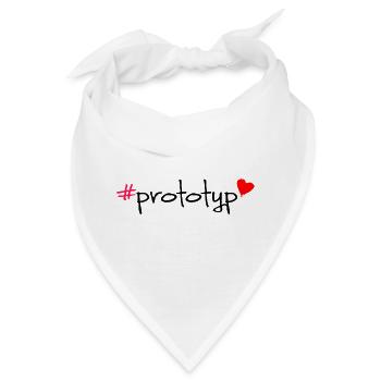 Prototyp Hashtag Spruch T-Shirt - Bandana - Weiß - Vorne