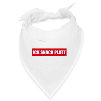 Sticker: Ick snack platt - Bandana - Weiß - Vorne