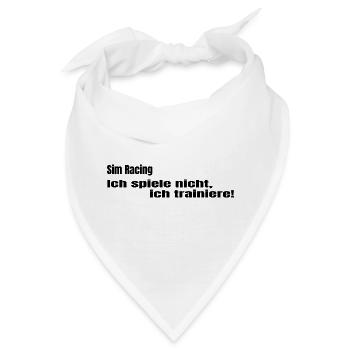 Ich spiele nicht ich trainiere - Bandana - Weiß - Vorne