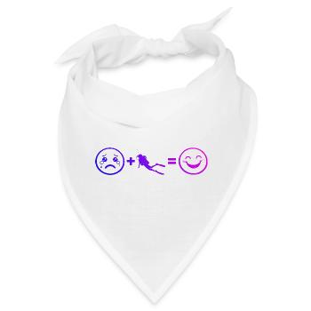 Geschenkidee für eine Scuba-Diverin mit Freediving - Bandana - Weiß - Vorne