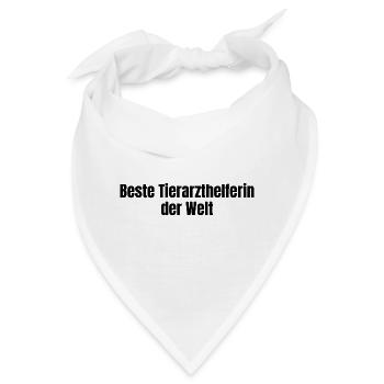 Beste Tierarzthelferin der Welt Tierarzt Geschenk - Bandana - Weiß - Vorne
