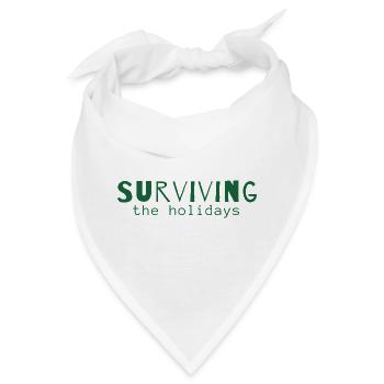 Surviving the Holidays – Weihnachtsstatement - Bandana - Weiß - Vorne
