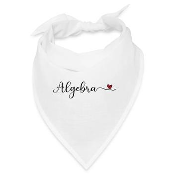 Algebra Schriftzug mit Herz - Bandana - Weiß - Vorne