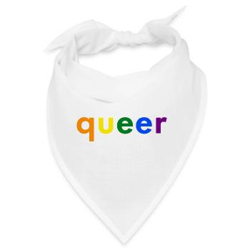 Queer Simple - Bandana - Weiß - Vorne