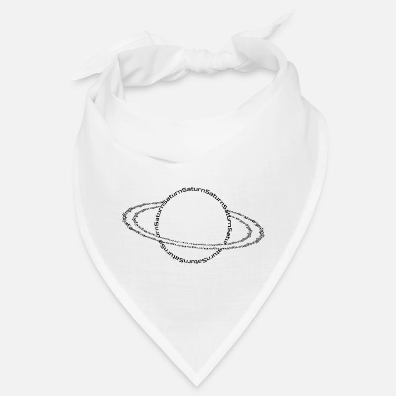 Saturn mit Ringen Grafik aus Text gebaut Bandana