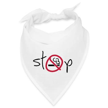 Hör nicht auf zu rauchen. Rauchfreie Zone. Zigarettenverbot. - Bandana - Weiß - Vorne