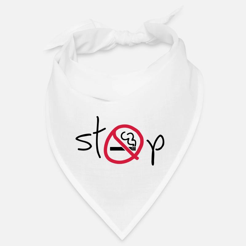 N'arrêtez pas de fumer. Zone sans fumée. Interdiction de la cigarette. Bandana