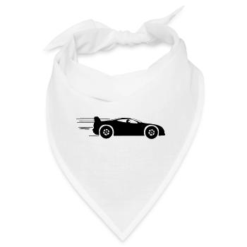 Sportwagen und Rennsport - Bandana - Weiß - Vorne