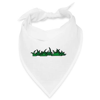 Gras Wiese Rasen Weide - Bandana - Weiß - Vorne