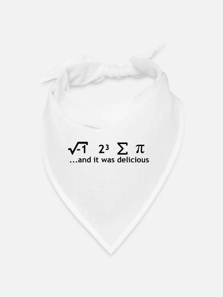 Nerd T-shirt "I ate some pie" - Bandana - white