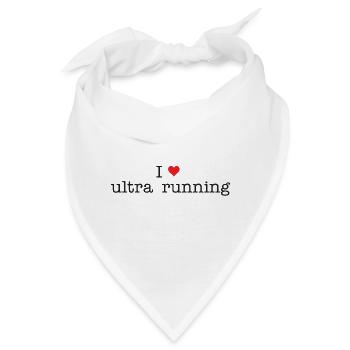 Ich liebe Ultra Running - Bandana - Weiß - Vorne