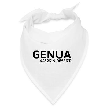 Genua Koordinaten - Bandana - Weiß - Vorne