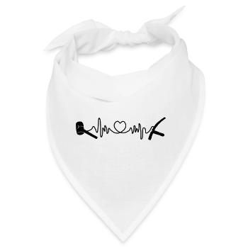 Pflaster-Cardio-Hartschlag - Bandana - Weiß - Vorne