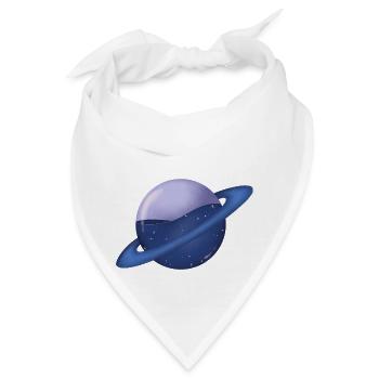 Galaxie-Planet - Bandana - Weiß - Vorne
