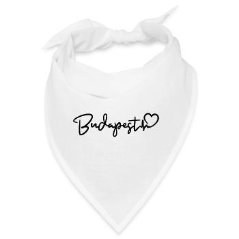 Budapest Herzschlag - Bandana - Weiß - Vorne