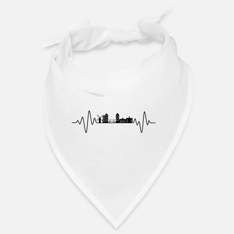 Amsterdam Herzschlag Skyline Amsterdam Bandana