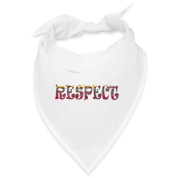 Respekt, englisch - Bandana - Weiß - Vorne