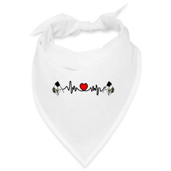 Herzfrequenz-Cardio für Graubünden Schweiz - Bandana - Weiß - Vorne