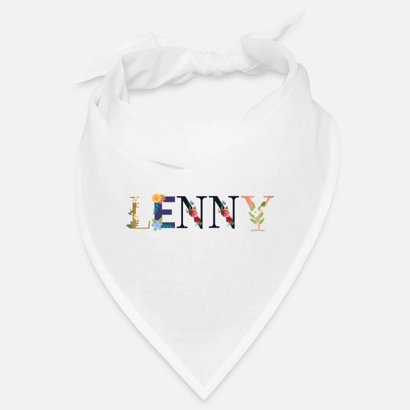 Le nom LENNY décoré de fleurs Bandana