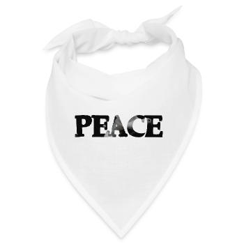 Frieden - weiße Taube - Bandana - Weiß - Vorne