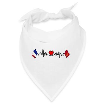 Languedoc-Roussillon & Frankreich – Ein Herzschlag - Bandana - Weiß - Vorne