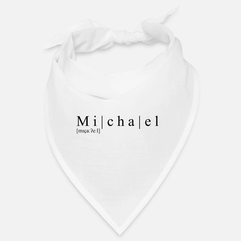 Name: abstract, typographic, white, Michael - Bandana - white