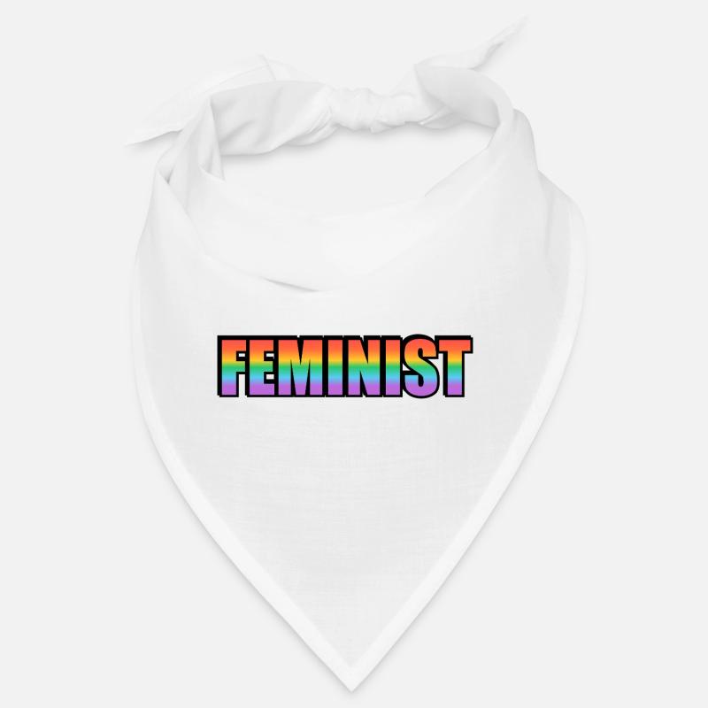 Conception typographique arc-en-ciel féministe vibrante Bandana