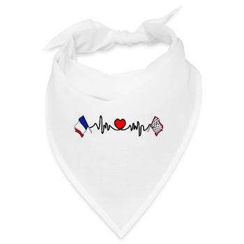 Limousin Herzschlag Frankreich - Bandana - Weiß - Vorne