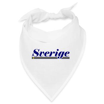 Schweden Fahne Sverige - Bandana - Weiß - Vorne