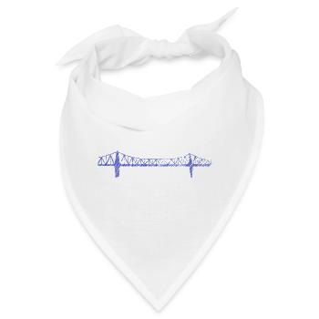 Rendsburger Hochbrücke – Urban Scribble Art Design - Bandana - Weiß - Vorne
