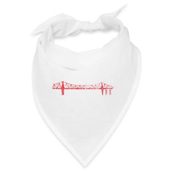Rendsburger Hochbrücke Scribble Design – RD Skylin - Bandana - Weiß - Vorne