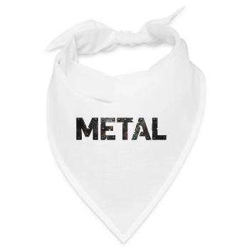 Rostiges Metallbuchstaben-Design - Bandana - Weiß - Vorne