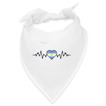 Argentinien Herzschlag - Bandana - Weiß - Vorne