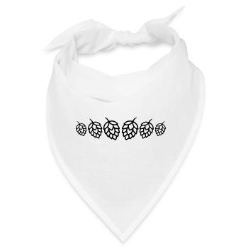 Hopfen Knospen Gerste Symbol - Bandana - Weiß - Vorne