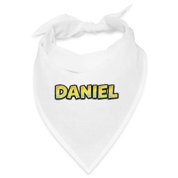 Daniel – Handgezeichnete Typografie - Bandana - Weiß - Vorne
