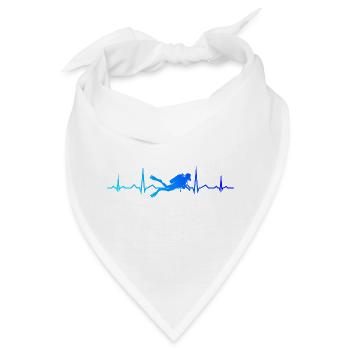 Geschenkidee für einen Freediver mit Gerätetauchen - Bandana - Weiß - Vorne