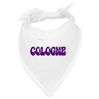 Kölner Lila, gefrorene Typografie - Bandana - Weiß - Vorne
