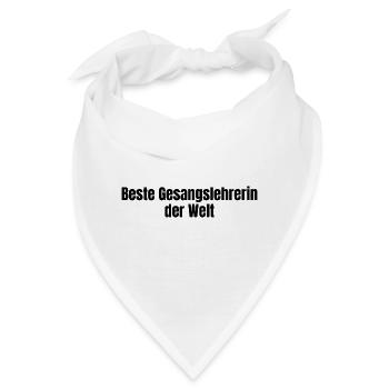 Beste Gesangslehrerin der Welt Gesang Geschenk - Bandana - Weiß - Vorne