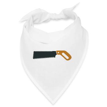 Feinsaege Werkzeug Icon - Bandana - Weiß - Vorne